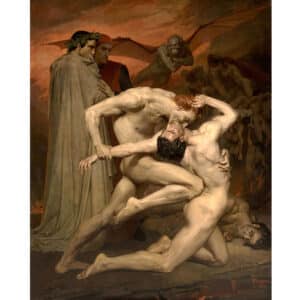 Lienzo 'Dante y Virgilio en el infierno' de William-Adolphe Bouguereau