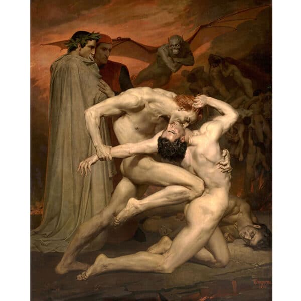 Lienzo 'Dante y Virgilio en el infierno' de William-Adolphe Bouguereau