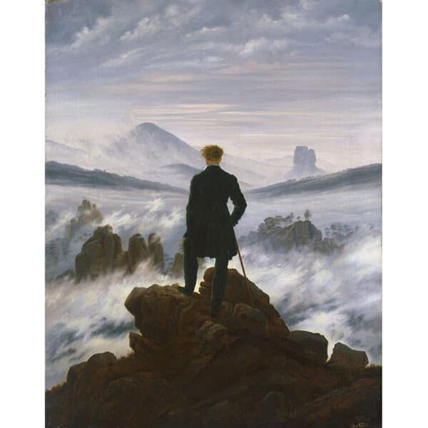 Lienzo 'El caminante sobre el mar de niebla' de Caspar David Friedrich