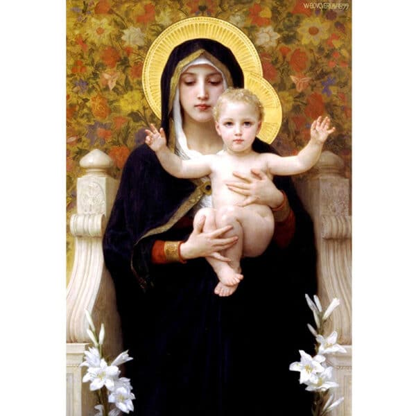 Lienzo 'La Virgen de los Lirios' de Willian-Adolphe Bouguereau