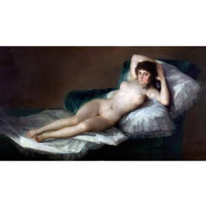 Lienzo 'La maja desnuda' de Francisco de Goya y Lucientes