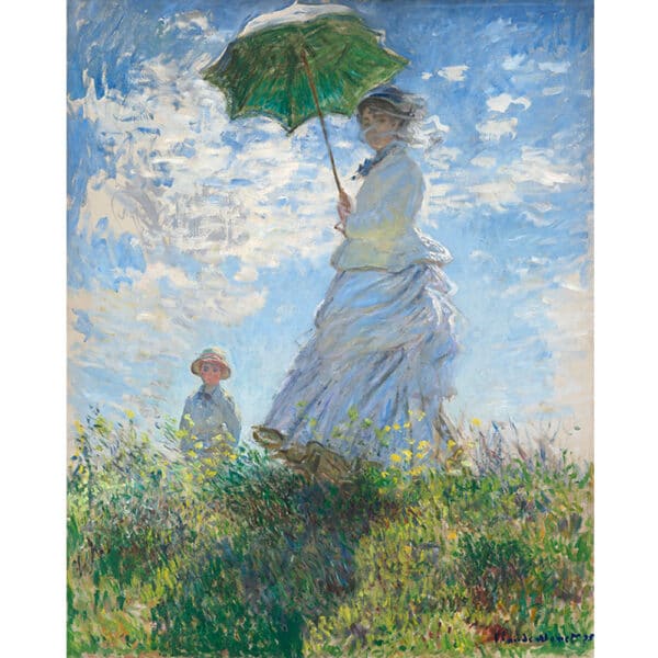 Lienzo 'La mujer con sombrilla' de Claude Oscar Monet
