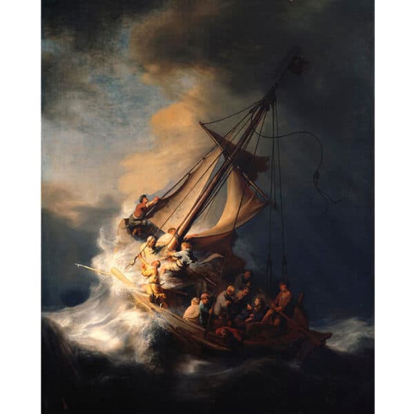 Lienzo 'La tormenta en el mar de Galilea' de Rembrandt