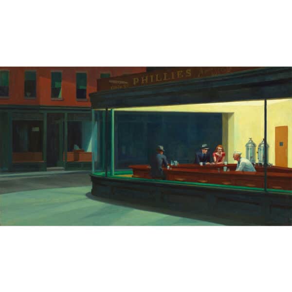 Lienzo de 'Halcones nocturnos' de Edward Hopper